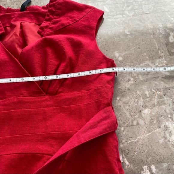 Lori?M?Collection?womens red sleeveless dress size 14 - Picture 6 of 9